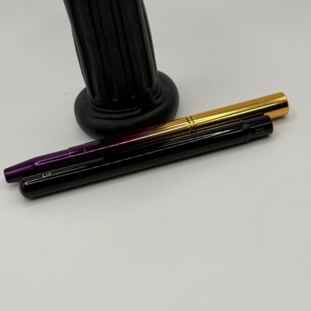NEW Tarte Kevyn Aucoin Dual Ended Eyeshadow Lip Brush Gold Purple Black Lot of 2